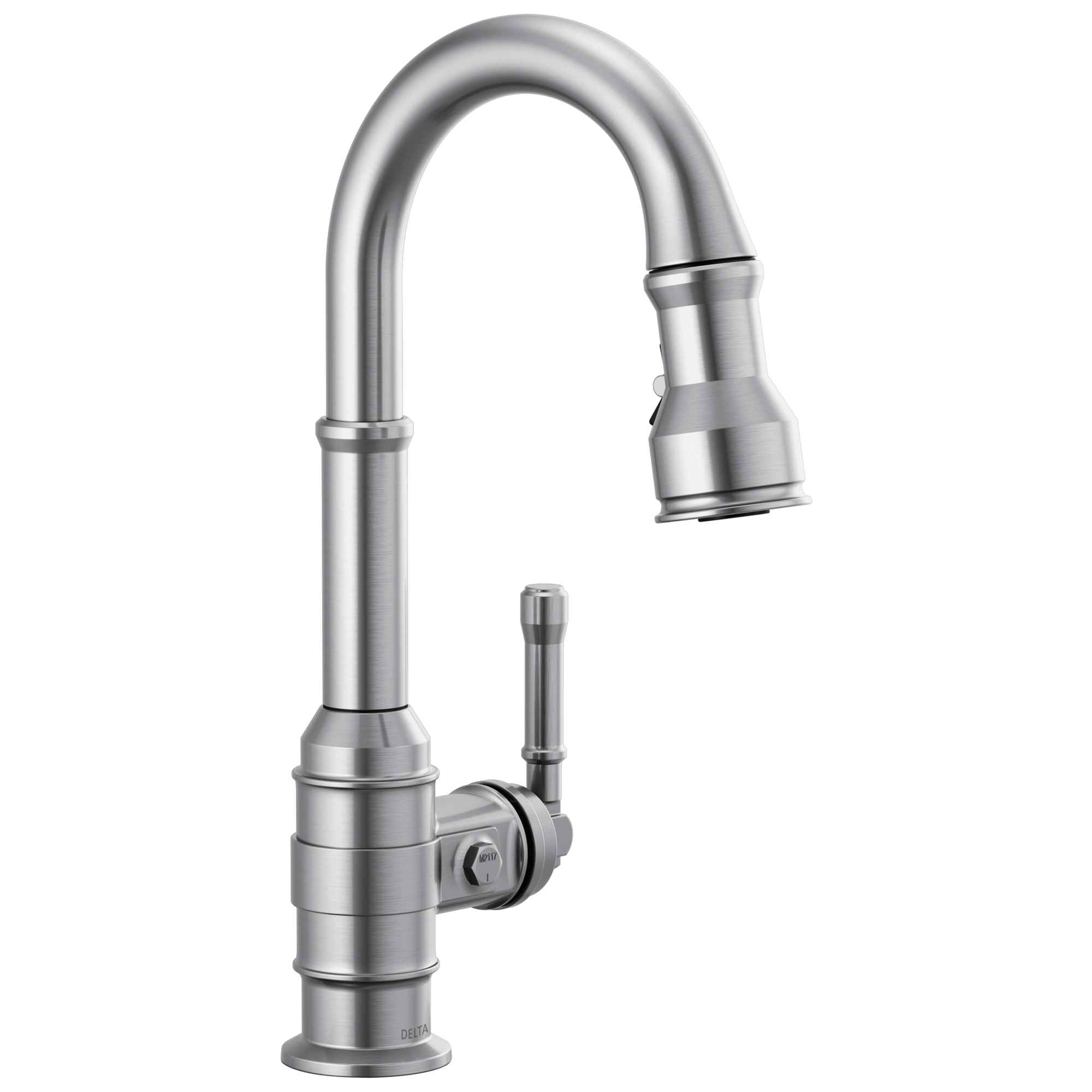 Delta - Single Handle Pull-Down Bar/Prep Faucet - Arctic Stainless - 9990-AR-DST