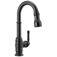 Delta - Single Handle Pull-Down Bar/Prep Faucet - Matte Black - 9990-BL-DST