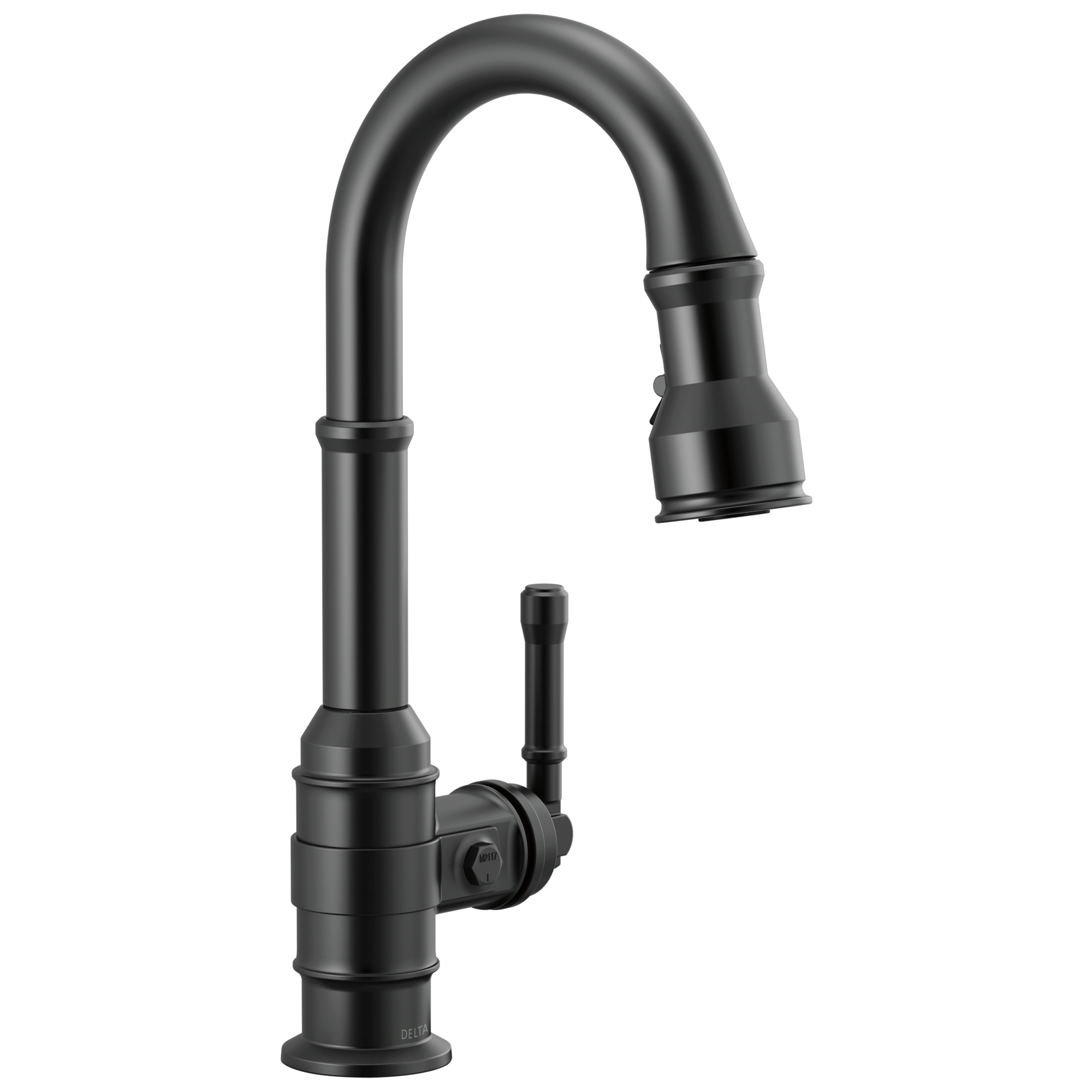 Delta - Single Handle Pull-Down Bar/Prep Faucet - Matte Black - 9990-BL-DST