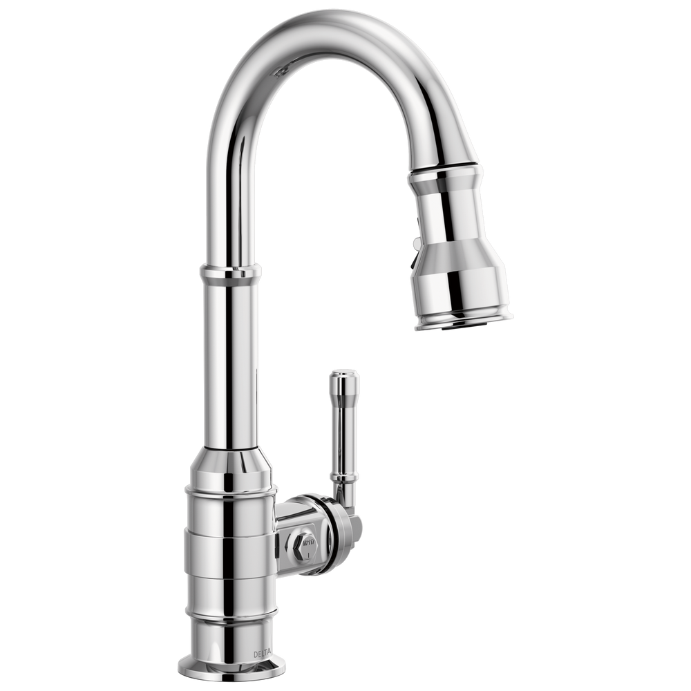 Delta - Single Handle Pull-Down Bar/Prep Faucet - Chrome - 9990-DST