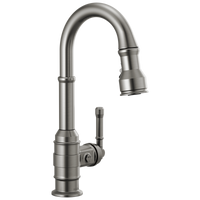 Delta - Single Handle Pull-Down Bar/Prep Faucet - Black Stainless - 9990-KS-DST