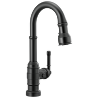 Delta - Single Handle Pull-Down Bar/Prep Faucet with Touch2O Technology - Matte Black - 9990T-BL-DST