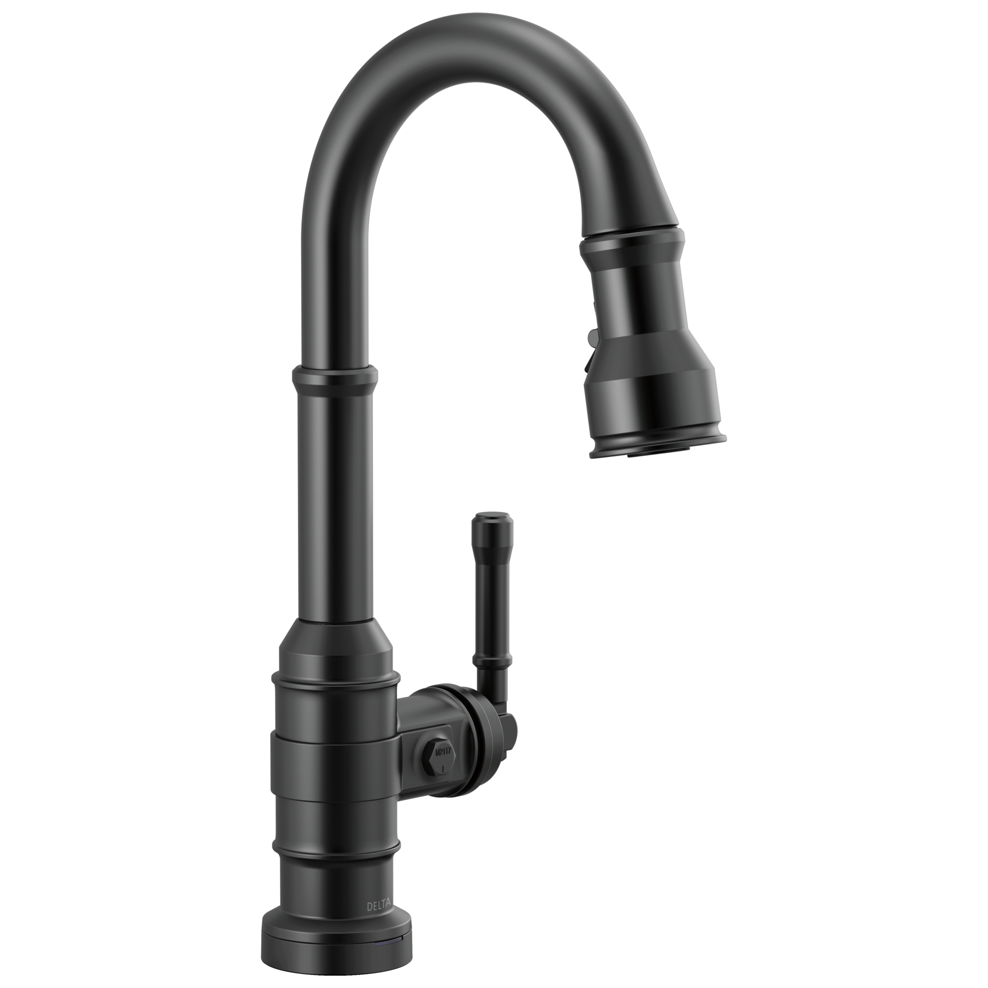 Delta - Single Handle Pull-Down Bar/Prep Faucet with Touch2O Technology - Matte Black - 9990T-BL-DST