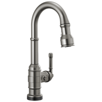 Delta - Single Handle Pull-Down Bar/Prep Faucet with Touch2O Technology - Black Stainless - 9990T-KS-DST