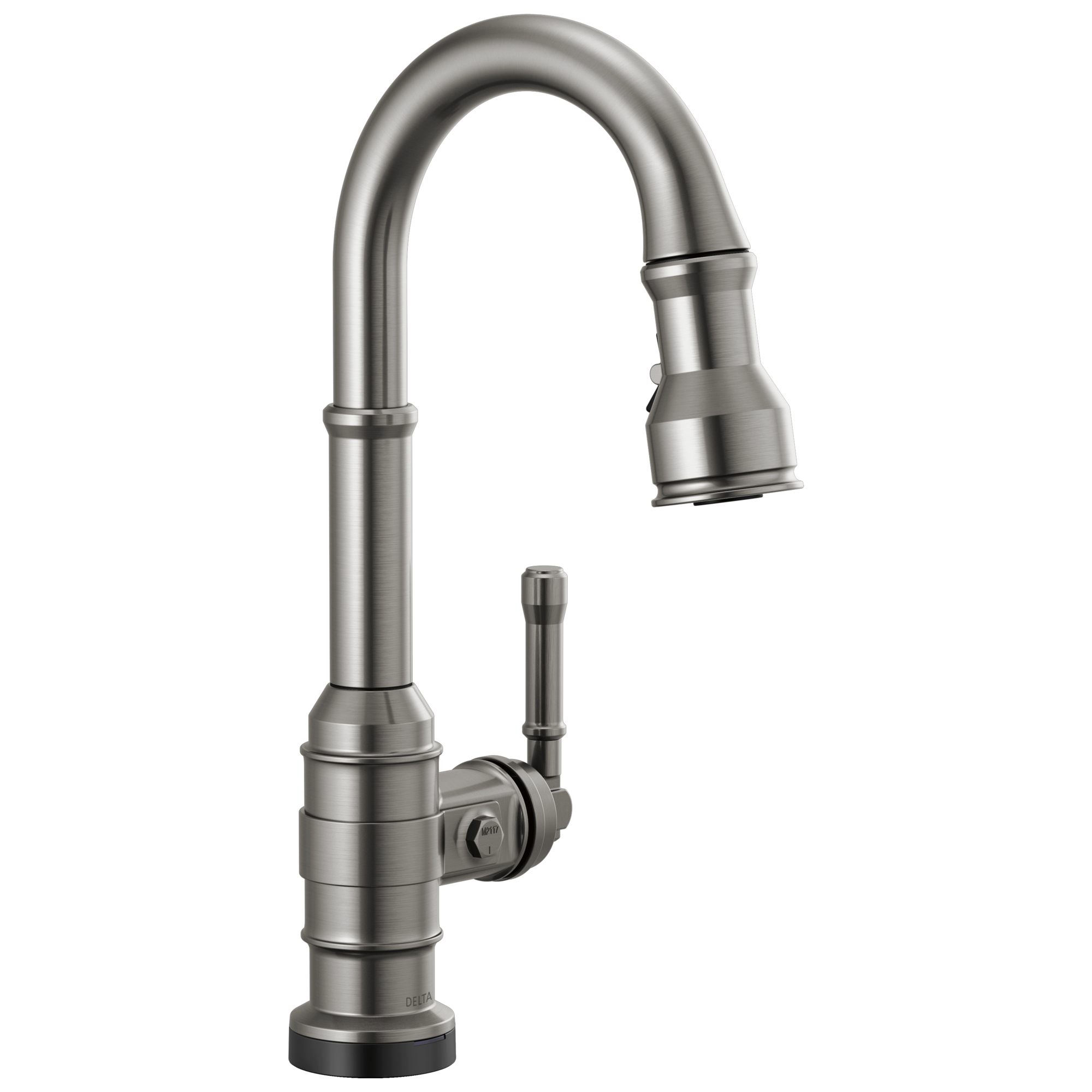 Delta - Single Handle Pull-Down Bar/Prep Faucet with Touch2O Technology - Black Stainless - 9990T-KS-DST