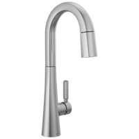 Delta - Single Handle Pull-Down Bar/Prep Faucet - Lumicoat® Arctic Stainless - 9991-AR-PR-DST