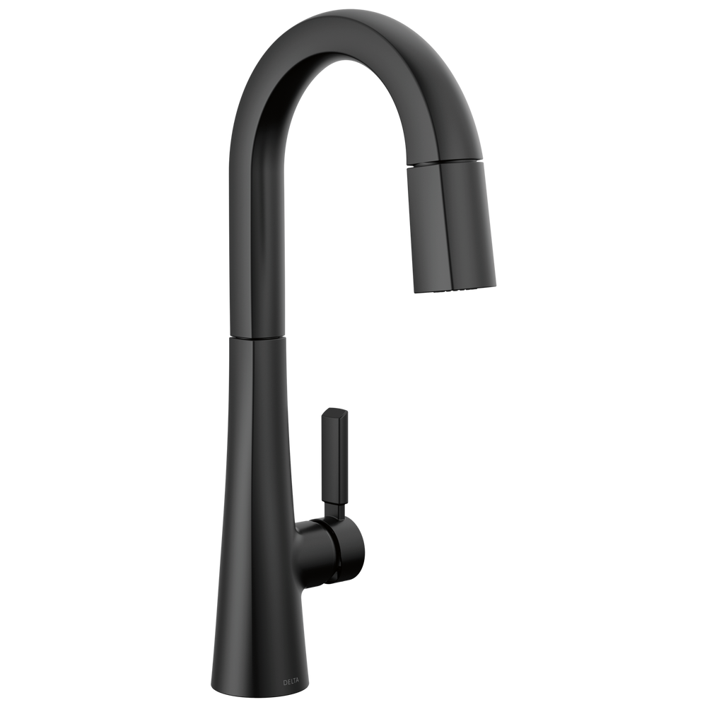 Delta - Single Handle Pull-Down Bar/Prep Faucet - Matte Black - 9991-BL-DST