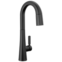 Delta - Single Handle Pull-Down Bar/Prep Faucet - Matte Black - 9991-BL-DST