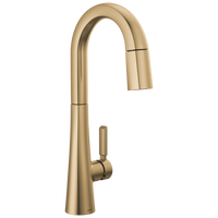 Delta - Single Handle Pull-Down Bar/Prep Faucet - Lumicoat® Champagne Bronze - 9991-CZ-PR-DST