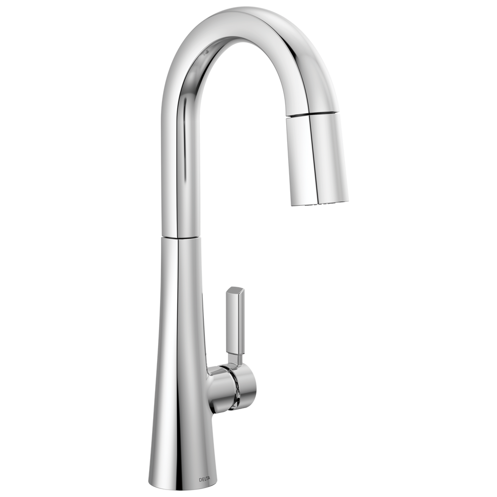 Delta - Single Handle Pull-Down Bar/Prep Faucet - Lumicoat® Chrome - 9991-PR-DST