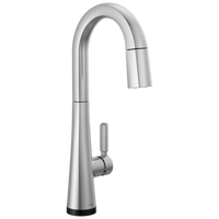 Delta - Single Handle Pull-Down Bar/Prep Faucet with Touch2O Technology - Lumicoat® Arctic Stainless - 9991T-AR-PR-DST