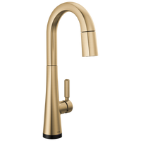 Delta - Single Handle Pull-Down Bar/Prep Faucet with Touch2O Technology - Lumicoat® Champagne Bronze - 9991T-CZ-PR-DST