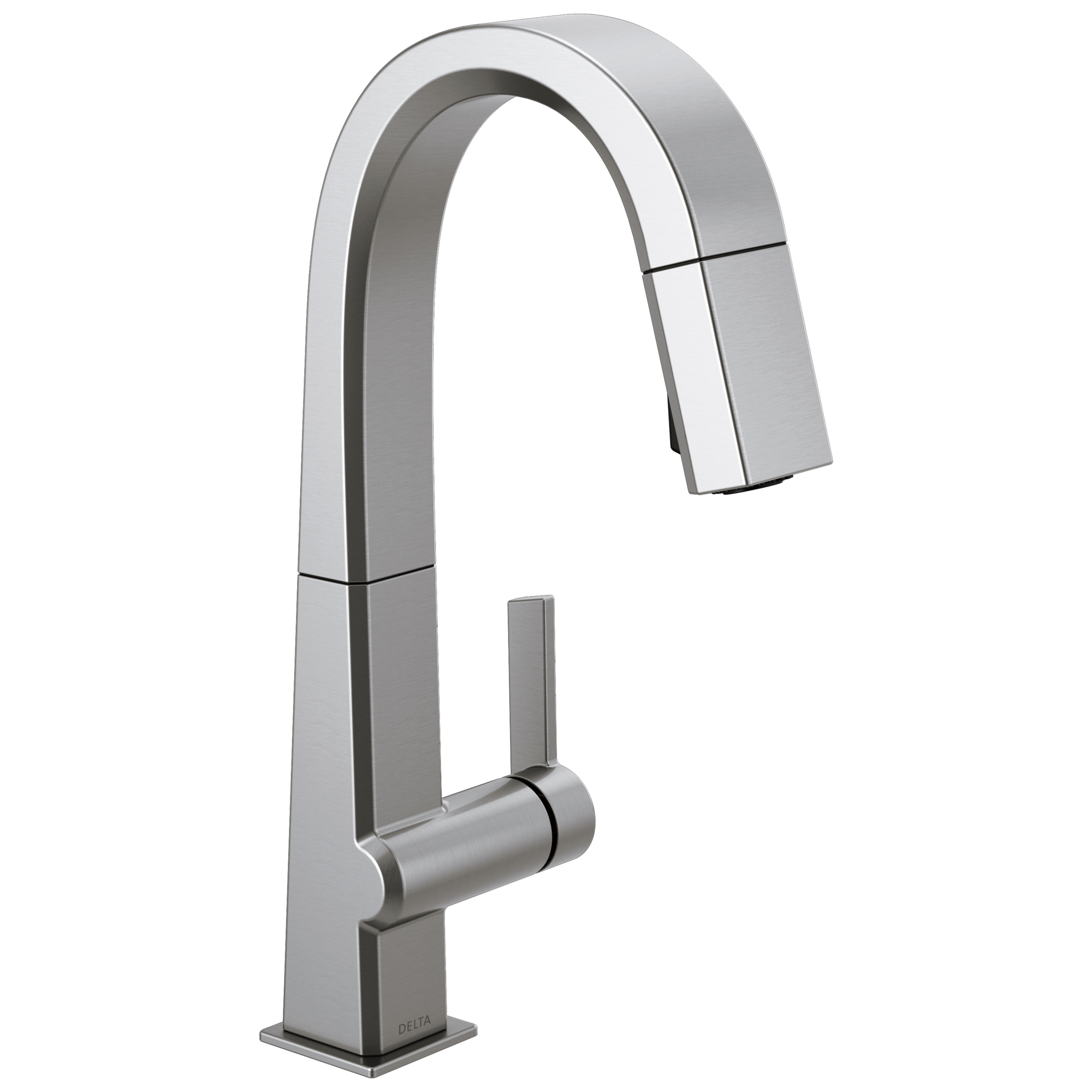 Delta - Single Handle Pull Down Bar/Prep Faucet - Arctic Stainless - 9993-AR-DST