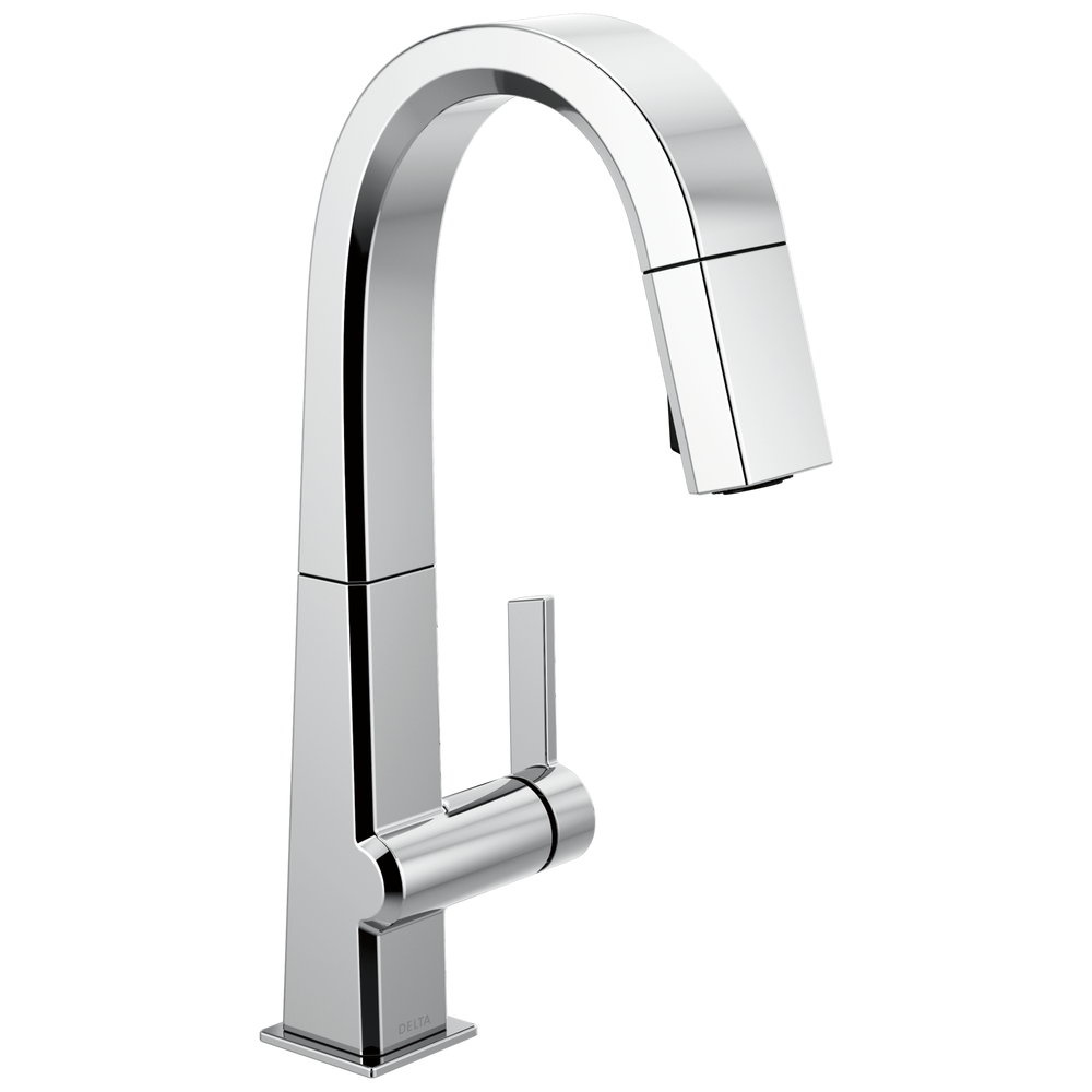 Delta - Single Handle Pull Down Bar/Prep Faucet - Chrome - 9993-DST