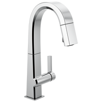 Delta - Single Handle Pull Down Bar/Prep Faucet - Chrome - 9993-DST