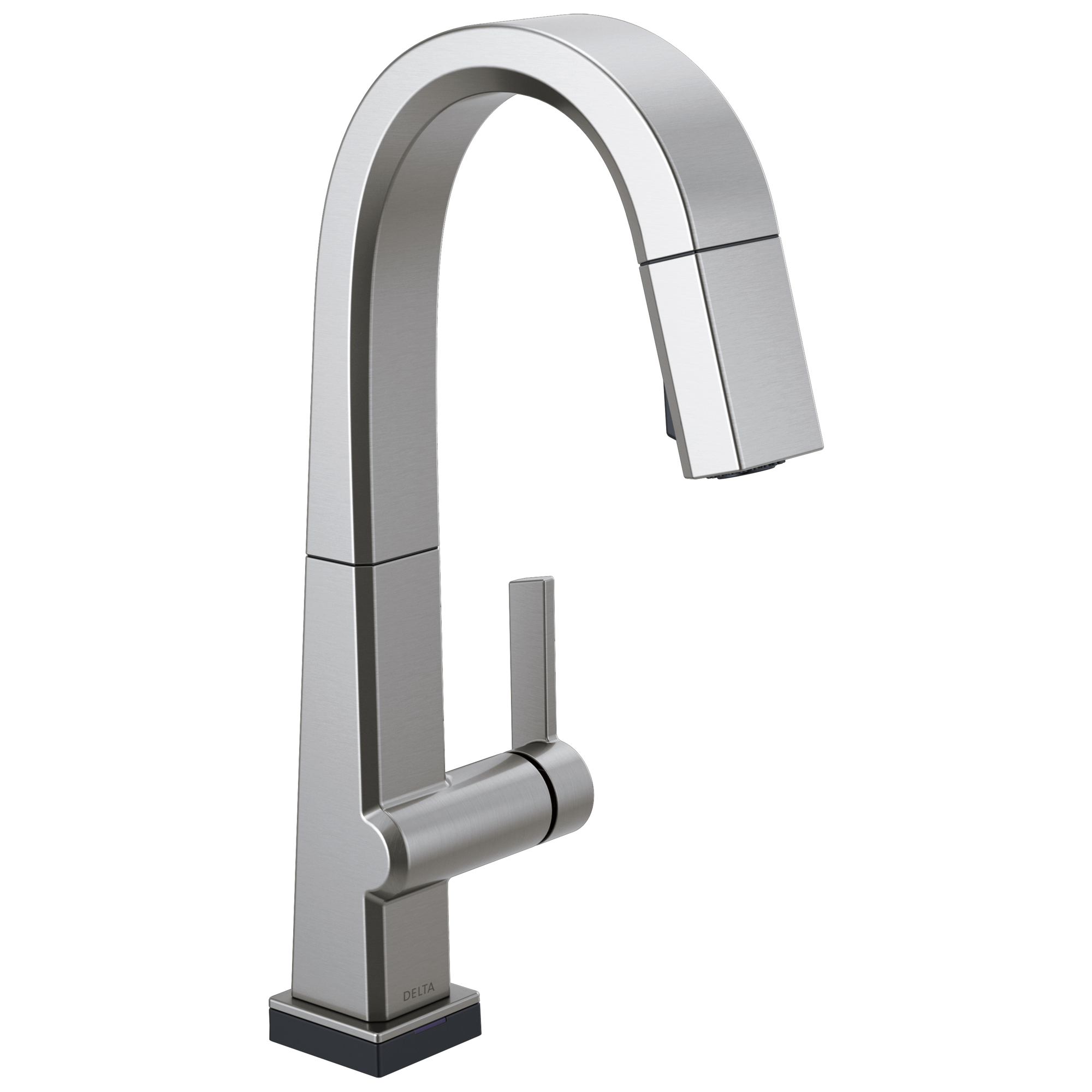 Delta - Single Handle Pull Down Bar/Prep Faucet With Touch<sub>2</sub>O Technology - Arctic Stainless - 9993T-AR-DST