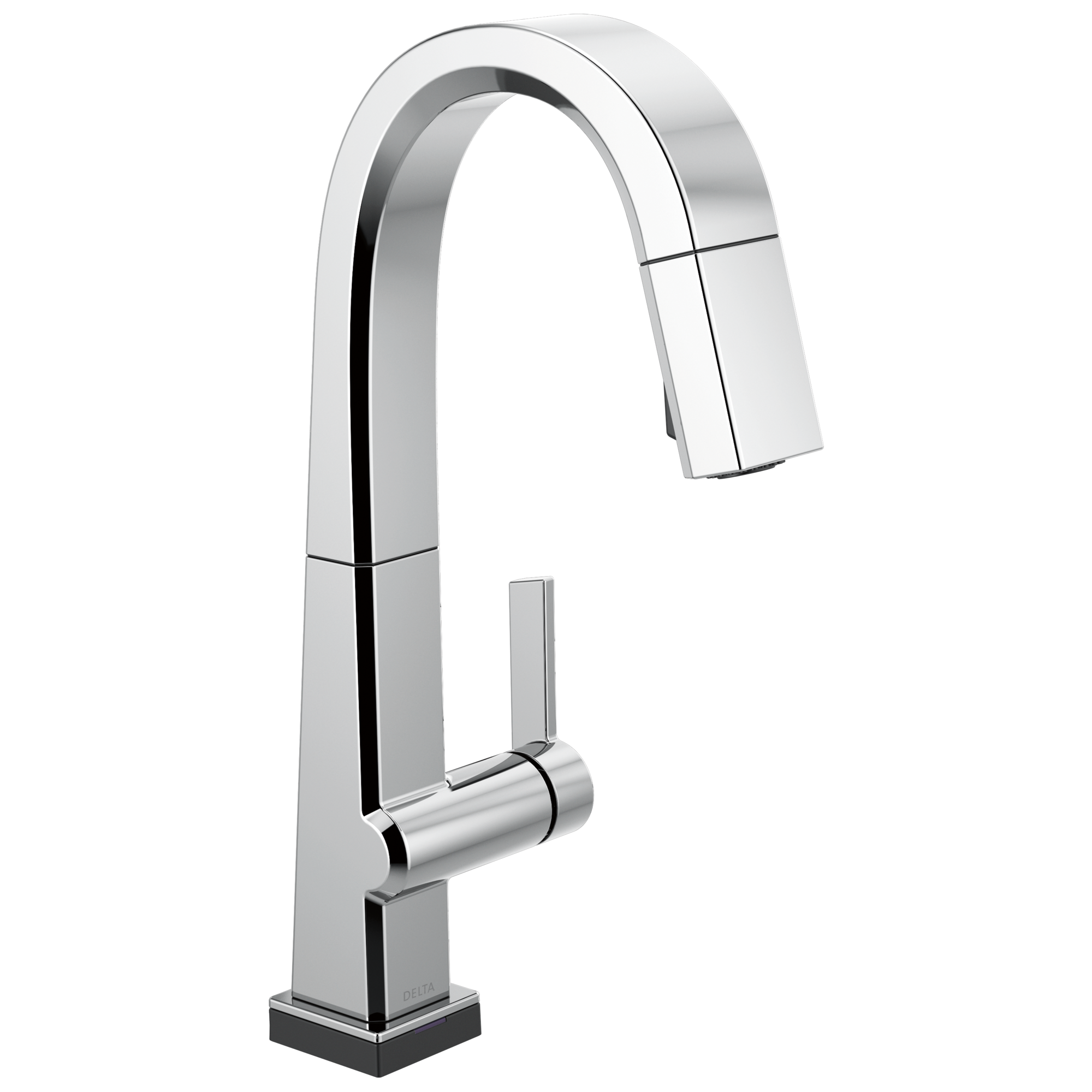 Delta - Single Handle Pull Down Bar/Prep Faucet With Touch<sub>2</sub>O Technology - Chrome - 9993T-DST