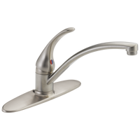 Delta - Single Handle Kitchen Faucet - Stainless - B1310LF-SS