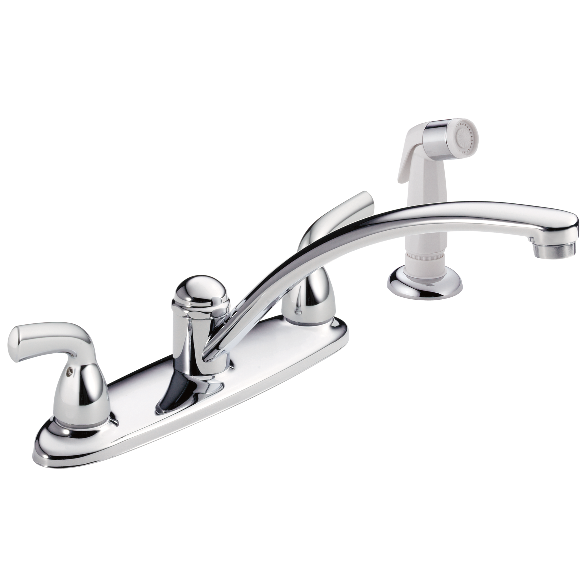 Delta - Two Handle Kitchen Faucet with Spray - Chrome - B2410LF