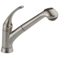 Delta - Single Handle Pull-Out Kitchen Faucet - Stainless - B4310LF-SS