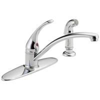 Delta - Single Handle Kitchen Faucet with Spray - Chrome - B4410LF