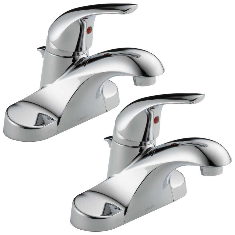 Delta - Single Handle Centerset Bathroom Faucet - Chrome - B510LF-PPU-ECO2