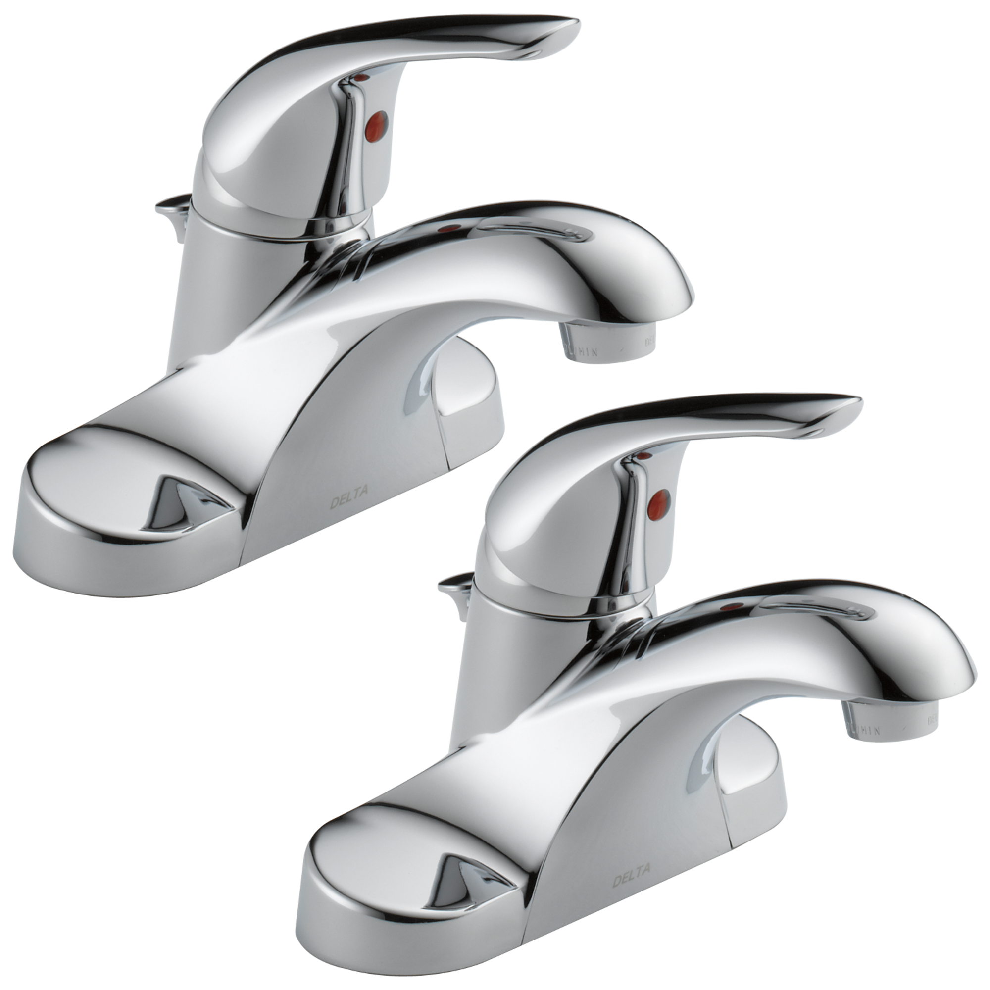 Delta - Single Handle Centerset Bathroom Faucet - Chrome - B510LF-PPU-ECO2