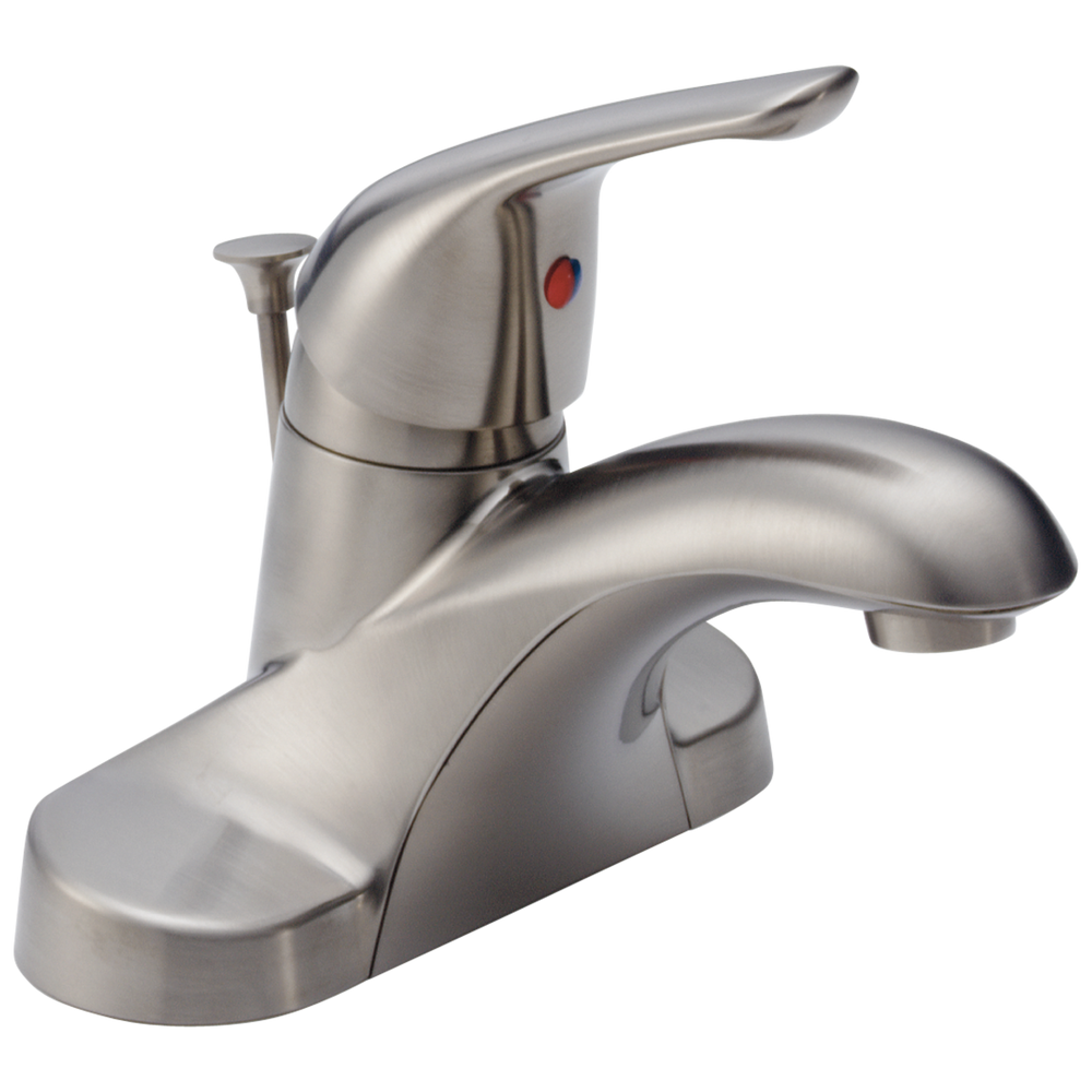 Delta - Single Handle Centerset Bathroom Faucet - Stainless - B510LF-SS