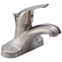 Delta - Single Handle Centerset Bathroom Faucet - Stainless - B510LF-SS