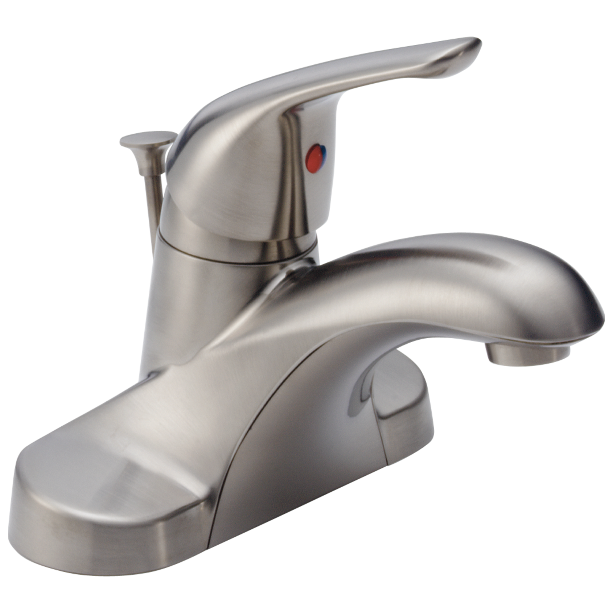 Delta - Single Handle Centerset Bathroom Faucet - Stainless - B510LF-SS