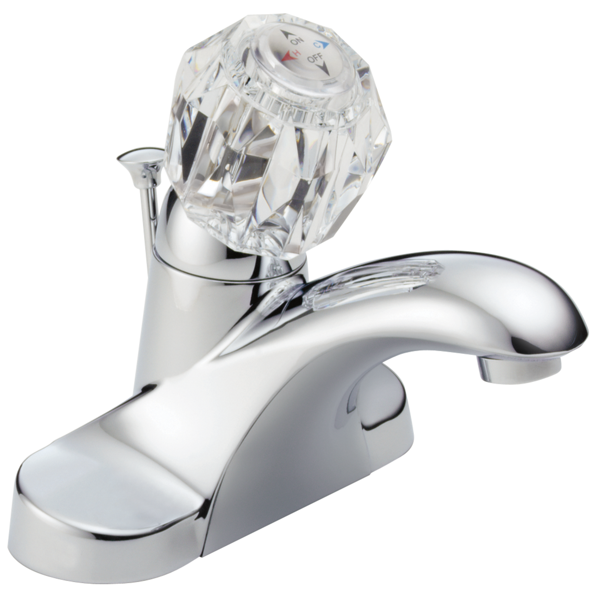 Delta - Single Handle Centerset Bathroom Faucet - Chrome - B512LF