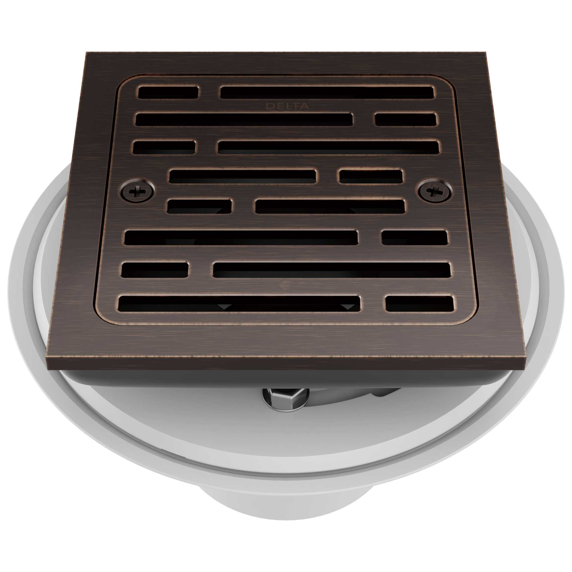 Delta - 4" Tile-In Square Shower Drain - Venetian Bronze - DT062412-RB