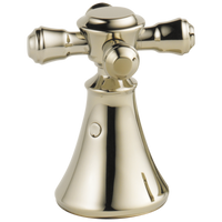 Delta - Metal Cross Handle Set - Deck Mount Bathroom & Bidet - Polished Nickel - H295PN