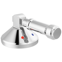 Delta - 3-Hole Roman Tub w/Hand Shower - Handle Kit-Level - Lumicoat® Chrome - H576-PR