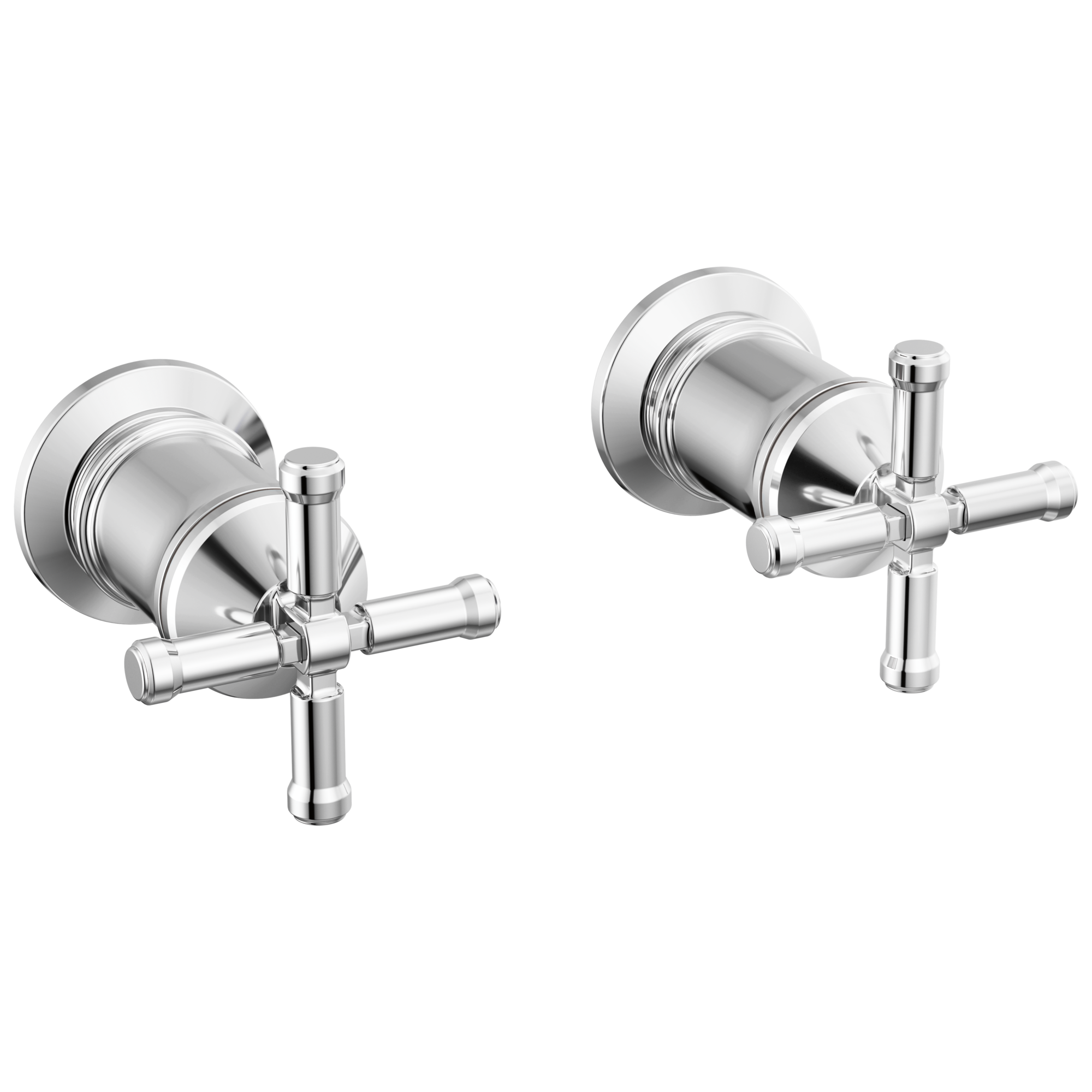 Delta - Wall Mount Tub Filler Handle Kit-Cross - Lumicoat® Chrome - H584-PR