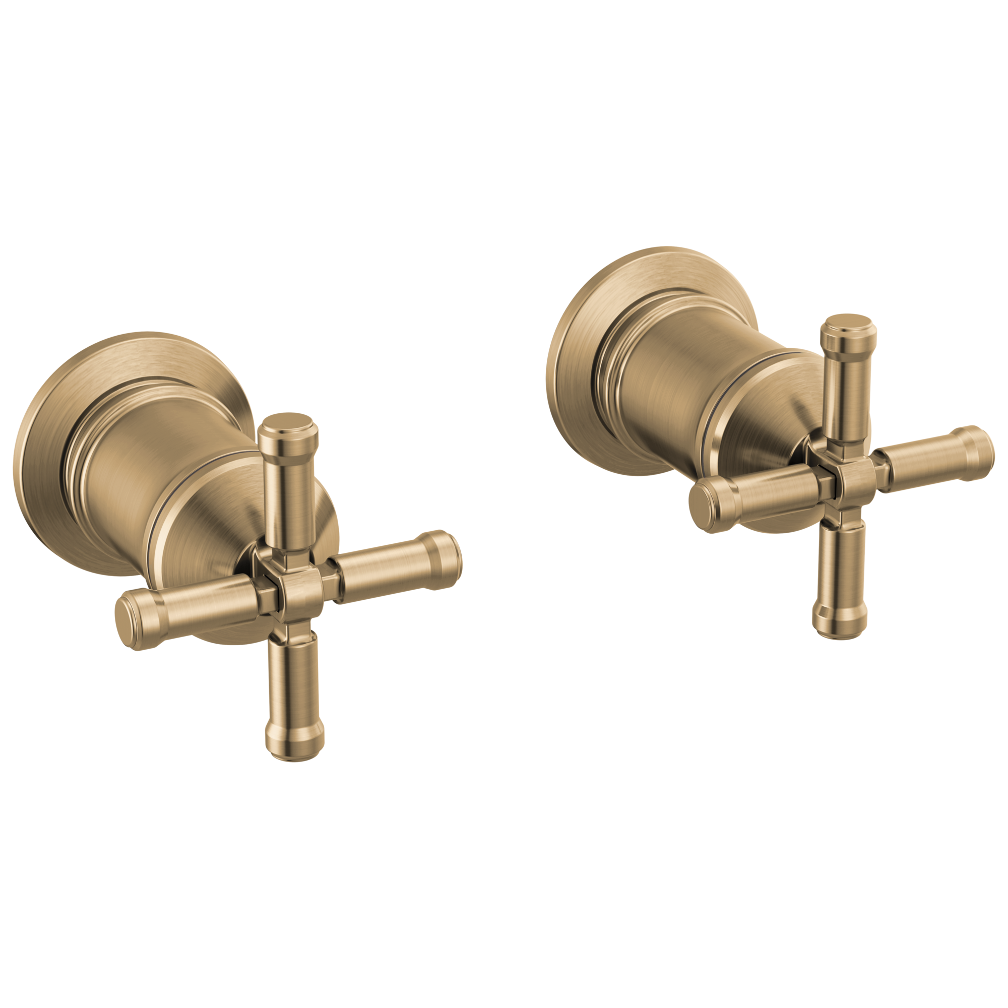 Delta - Wall Mount Tub Filler Handle Kit-Cross - Lumicoat® Champagne Bronze - H584CZ-PR