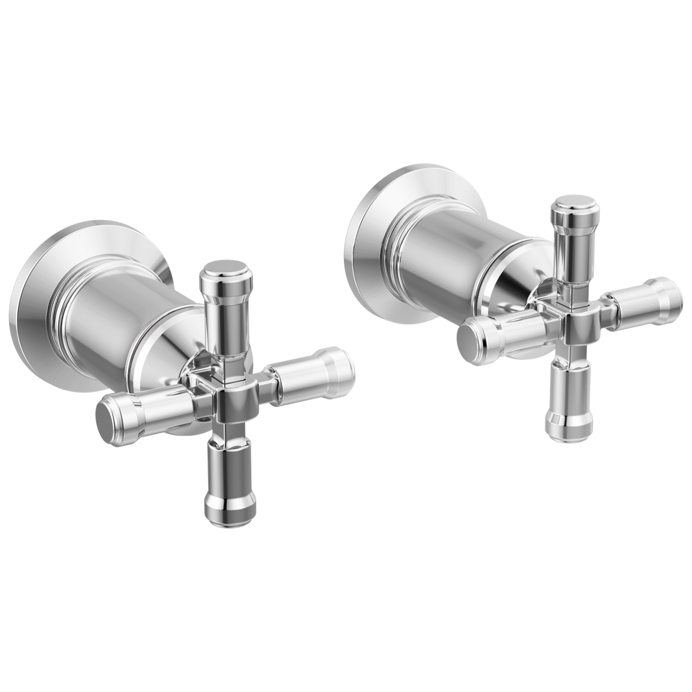 Delta - Wall Mount Bathroom Faucet Handle Kit-Cross - Lumicoat® Chrome - H586-PR