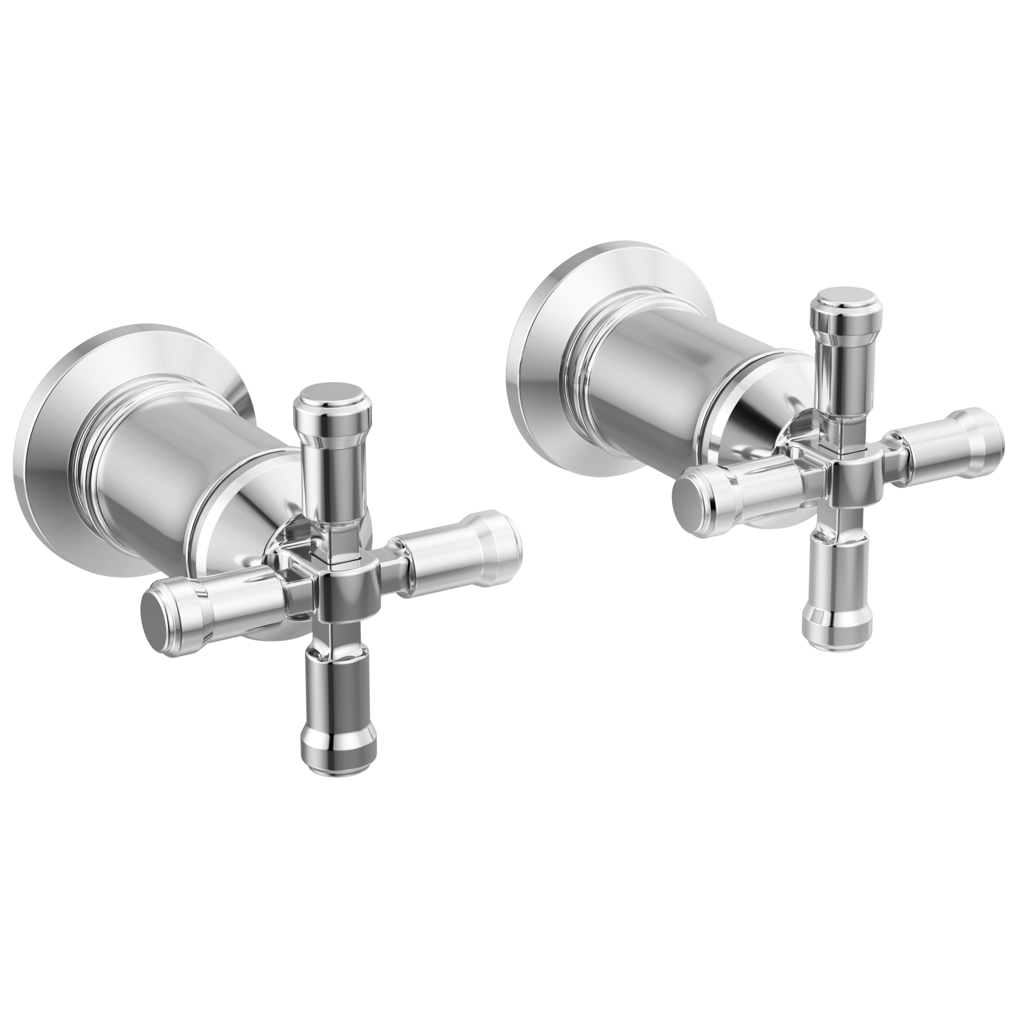 Delta - Wall Mount Bathroom Faucet Handle Kit-Cross - Lumicoat® Chrome - H586-PR