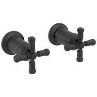 Delta - Wall Mount Bathroom Faucet Handle Kit-Cross - Matte Black - H586BL