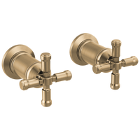 Delta - Wall Mount Bathroom Faucet Handle Kit-Cross - Lumicoat® Champagne Bronze - H586CZ-PR