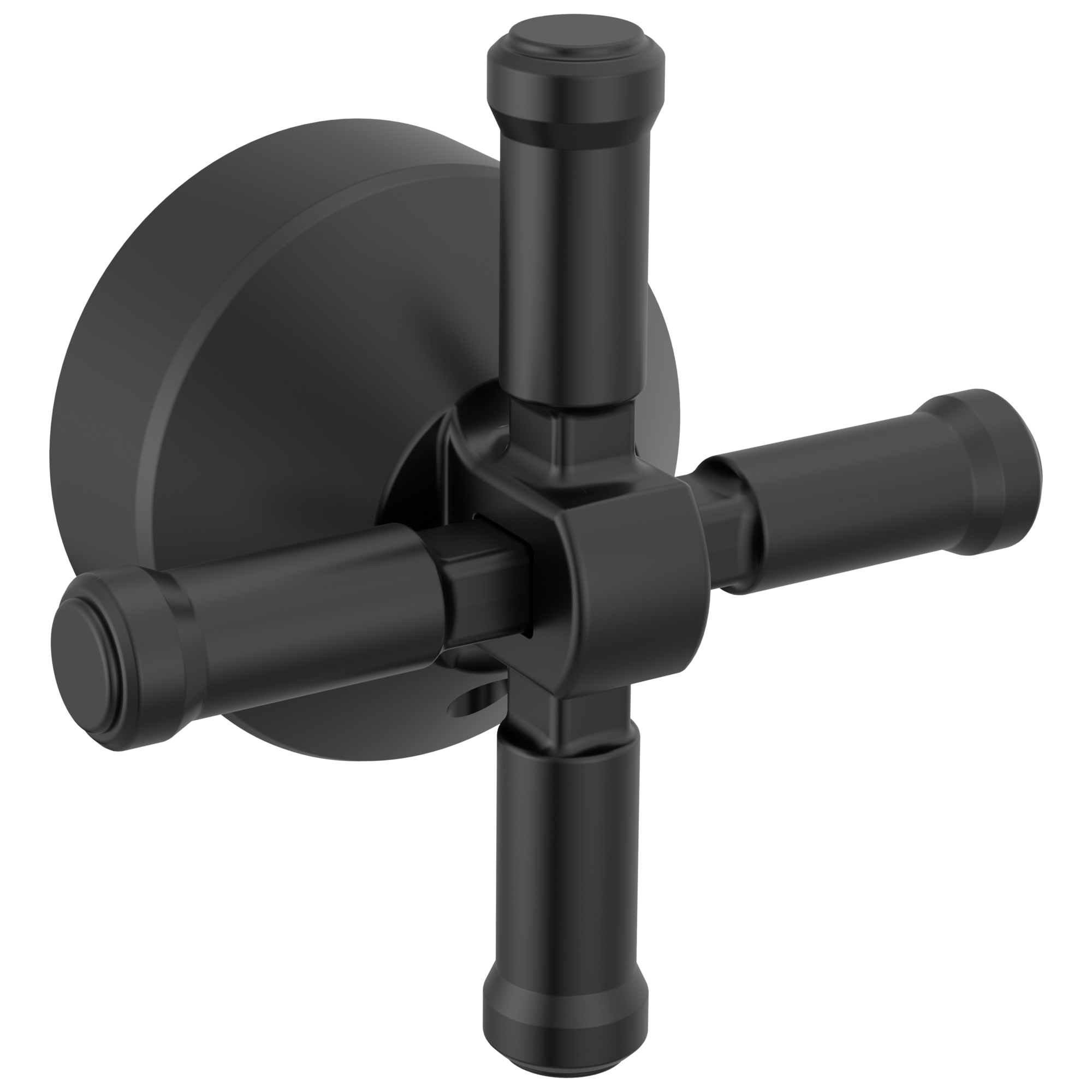 Delta - Free Standing Tub Filler Handle Kit-Cross - Matte Black - H594BL