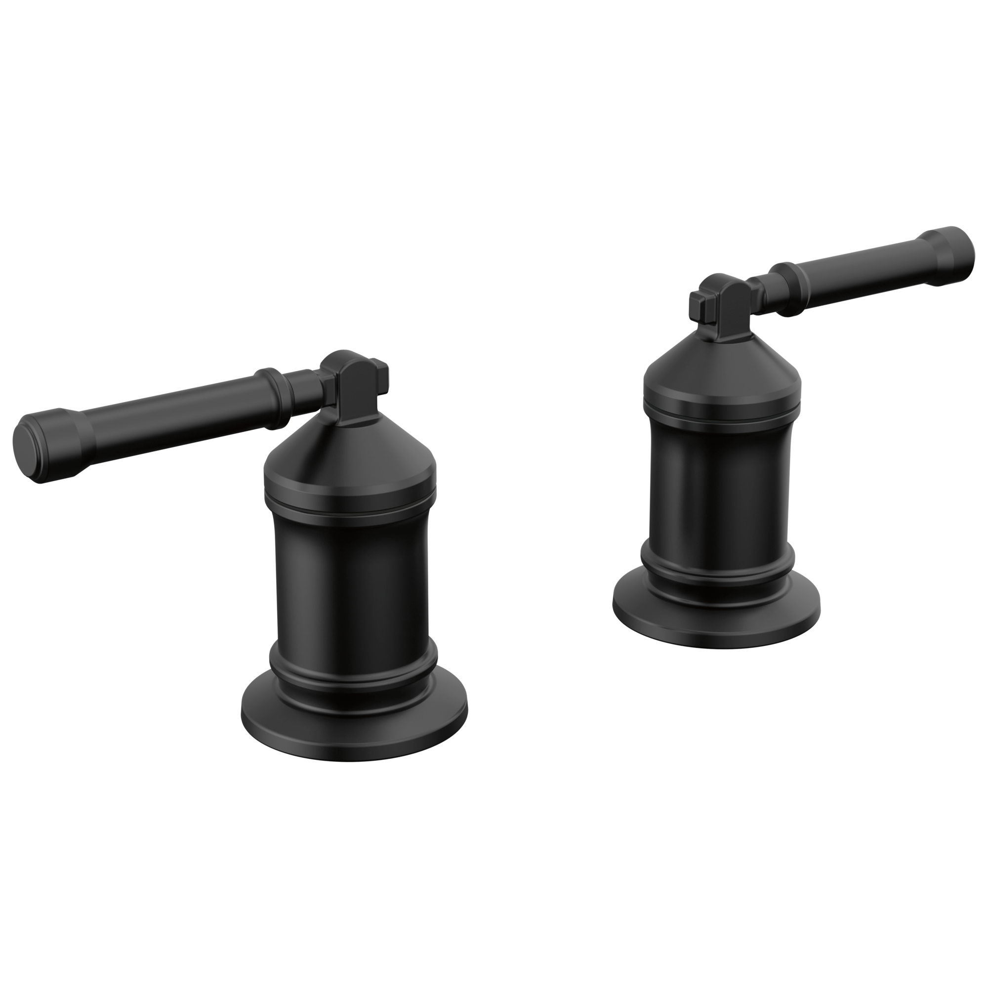 Delta - 2 Handle Roman Tub handle Kit-Lever - Matte Black - H596BL