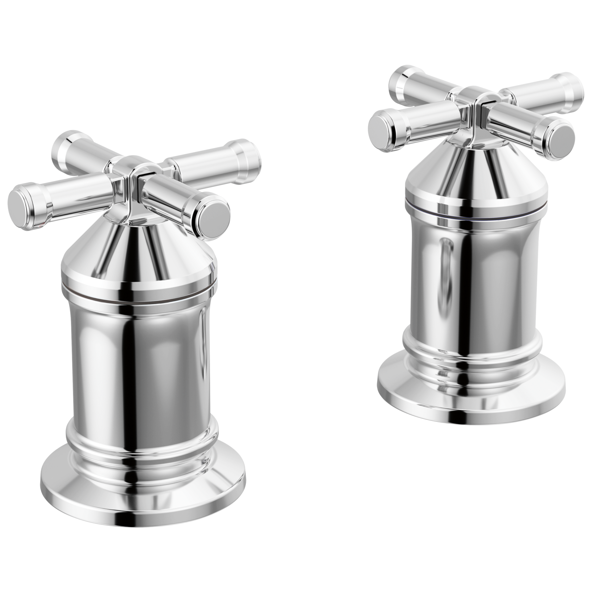 Delta - 2 Handle Roman Tub handle Kit-Cross - Lumicoat® Chrome - H599-PR