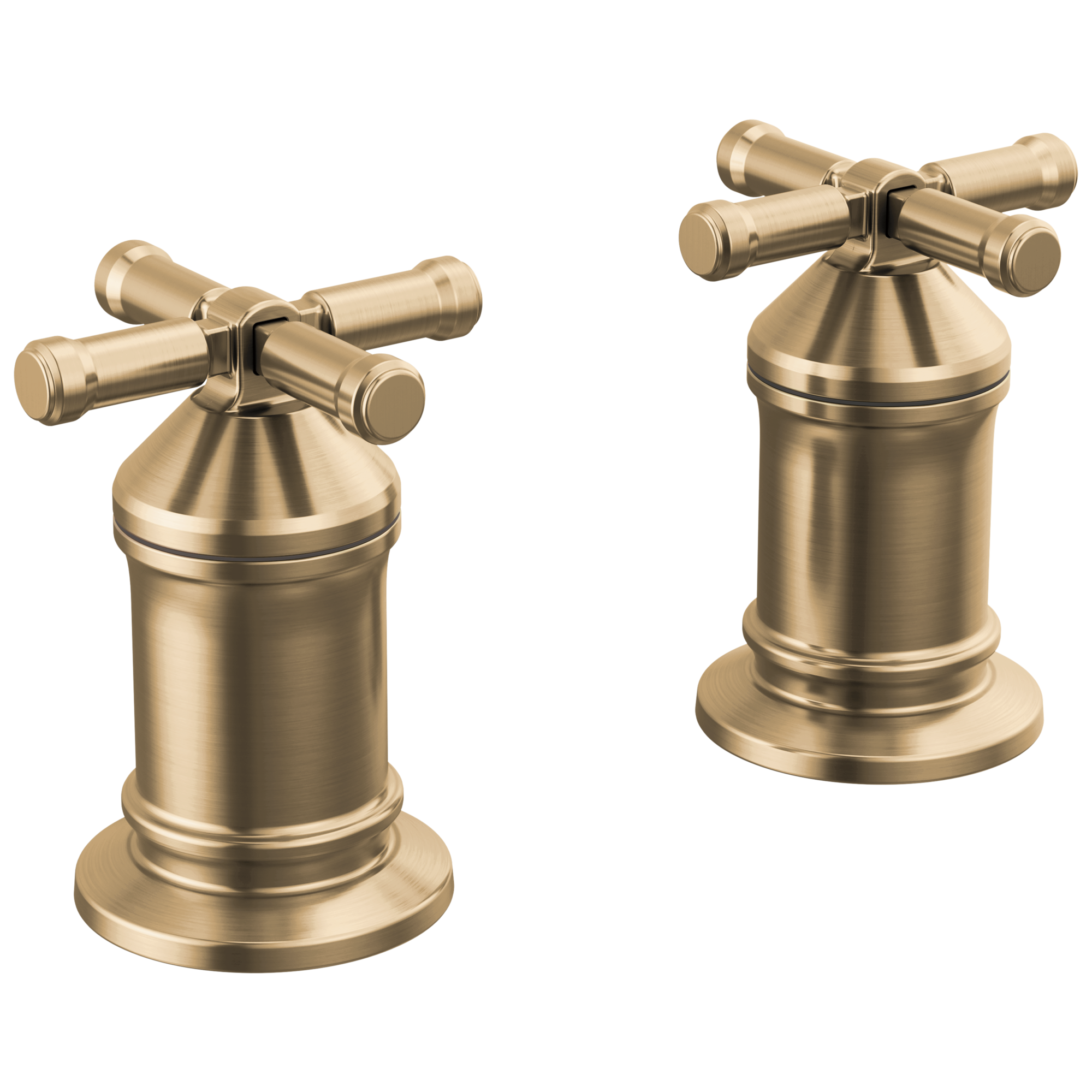 Delta - 2 Handle Roman Tub handle Kit-Cross - Lumicoat® Champagne Bronze - H599CZ-PR