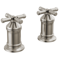 Delta - 2 Handle Roman Tub handle Kit-Cross - Lumicoat® Stainless - H599SS-PR