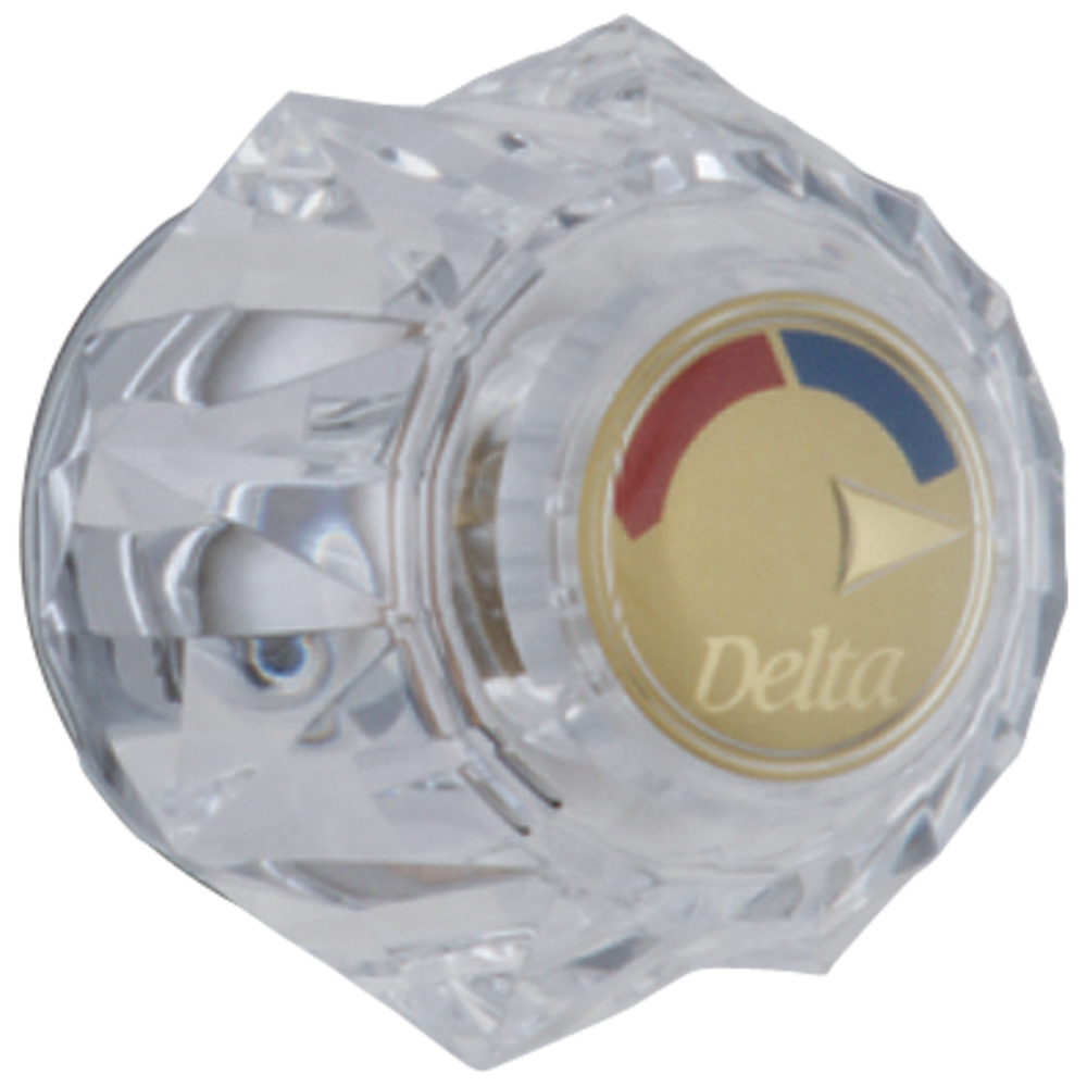 Delta - Clear Knob Handle Kit - Polished Brass - H71PB