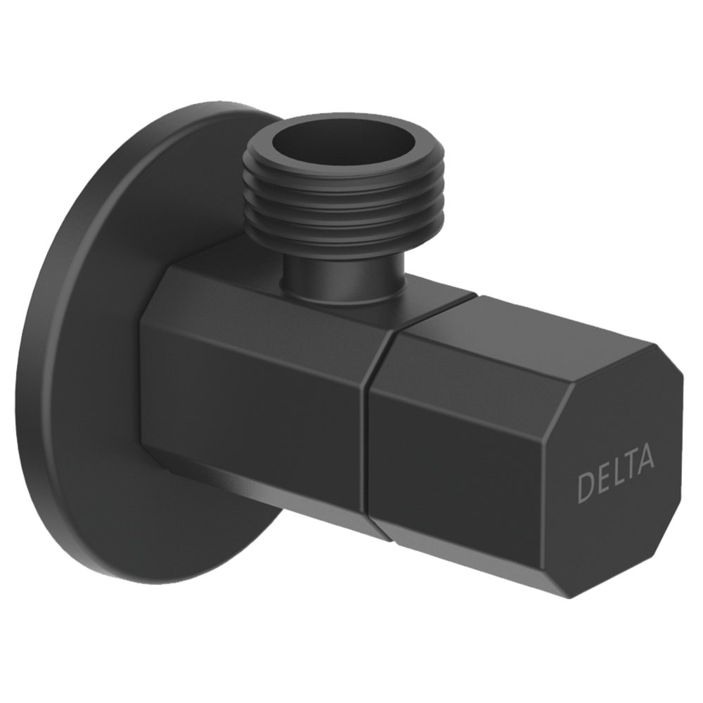 Delta - Ceramic Quarter Turn Angle Valve - Matte Black - IAO36005-BL