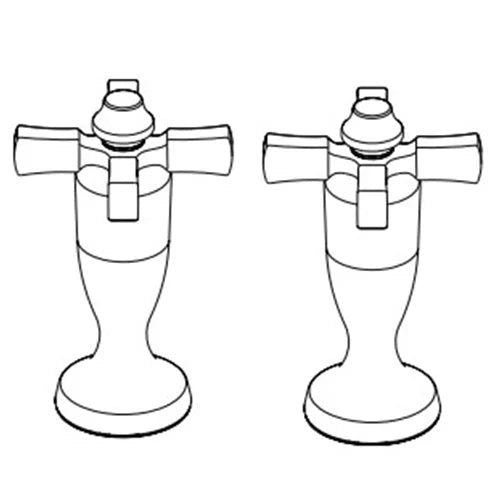 Delta - DECK WIDESPREAD LAV - CROSS HANDLES  - Stainless - RP100904SS