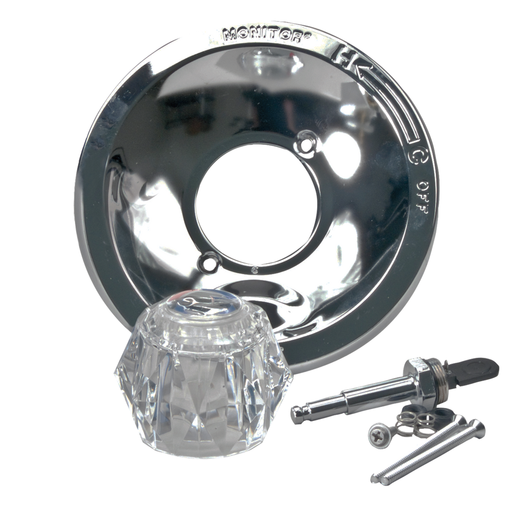 Delta - Shower Trim Kit with Clear Knob Handle - Chrome - RP101821