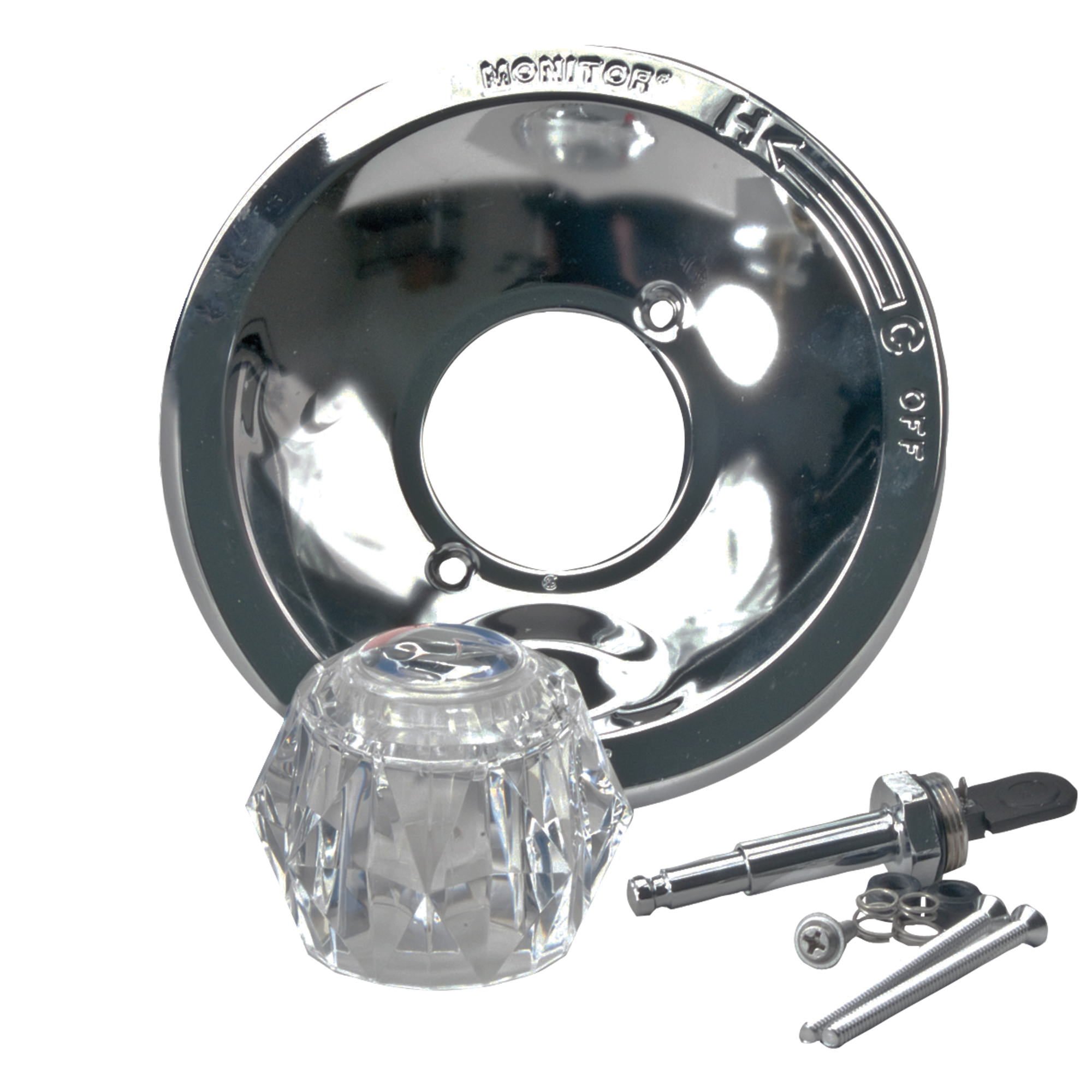 Delta - Shower Trim Kit with Clear Knob Handle - Chrome - RP101821